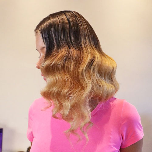 Mechas californianas en pelo ondulado