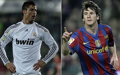 lionel messi vs ronaldo. in the Lionel Messi vs