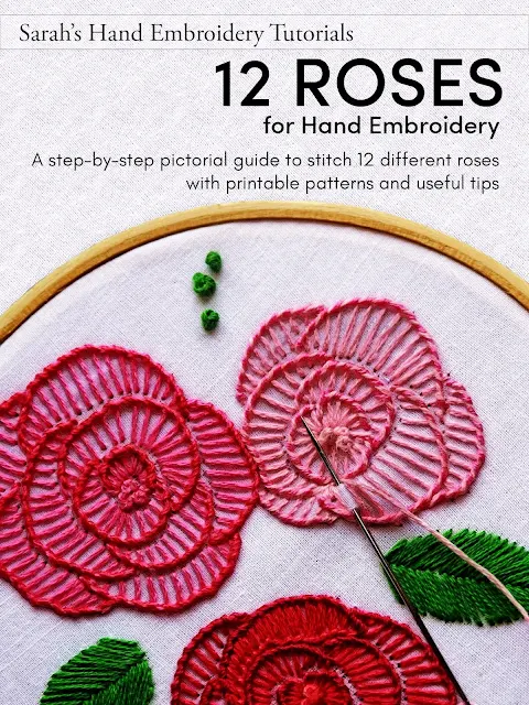 12 Roses for Hand Embroidery PDF Book of Patterns