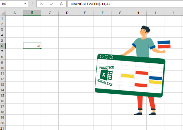شرح صيغة الدالة RANDBETWEEN في برنامج مايكروسوفت Excel