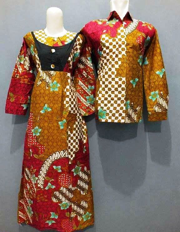 43 Model Baju  Batik Couple  Lengan Panjang Modern Khas ABG 