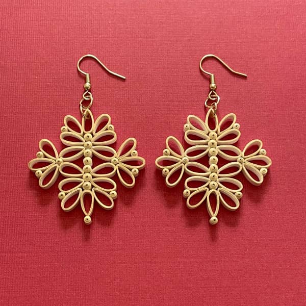 Floral 3D Quilling Earrings Tutorial  YouTube