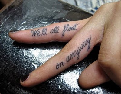 Tattoo Love Finger tat Love this finger tat spotted at Cherri Pop Fiction