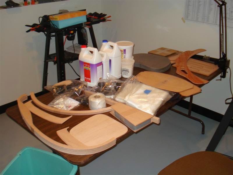 The kit arrived in three boxes. One box had the epoxy supplies ...