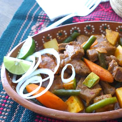 Slow-Cooker Lamb in Yellow Mole Sauce