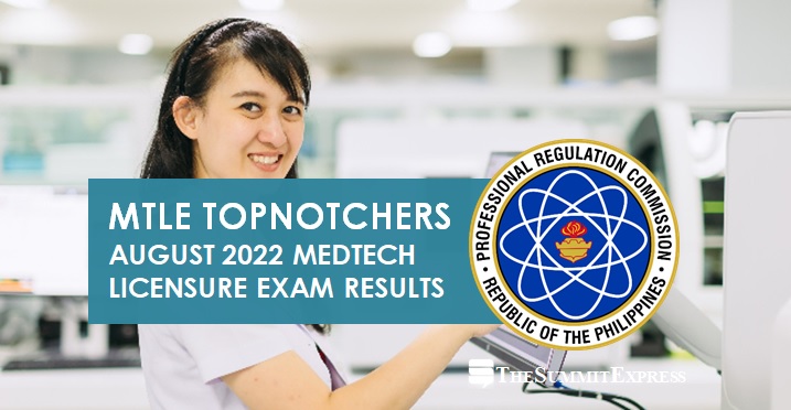 RESULT: August 2022 Medtech board exam top 10 passers