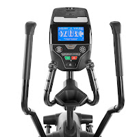 Bowflex LateralX L3 console & handlebars, image, with 7.5" blue backlit LCD screen, Bluetooth, 7 programs, 8 resistance levels, tablet holder