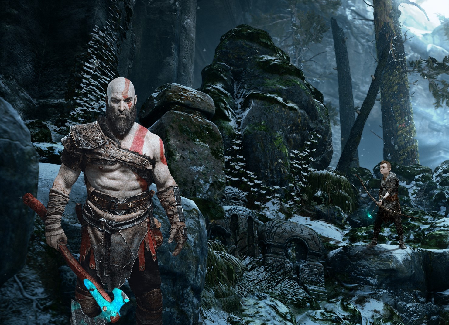 GOD of WAR kratos and boy 4k live wallpapers free download ...