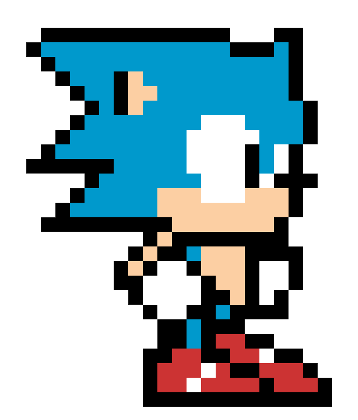 Sonic the Hedgehog Pixel Art Templates | Minecraft Pixel Art Building Ideas