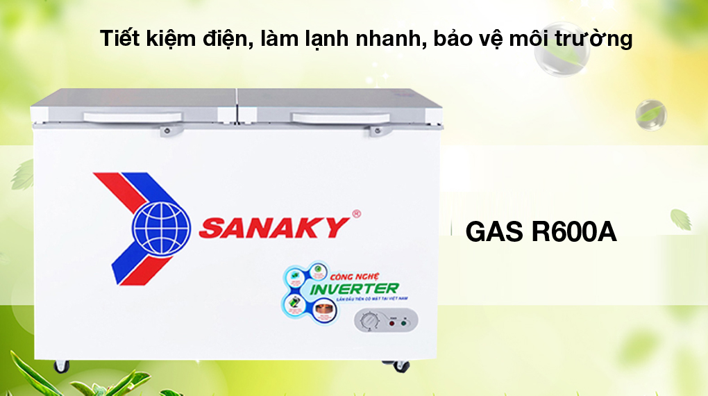 Tủ đông Sanaky Inverter 305 lít VH4099A4K