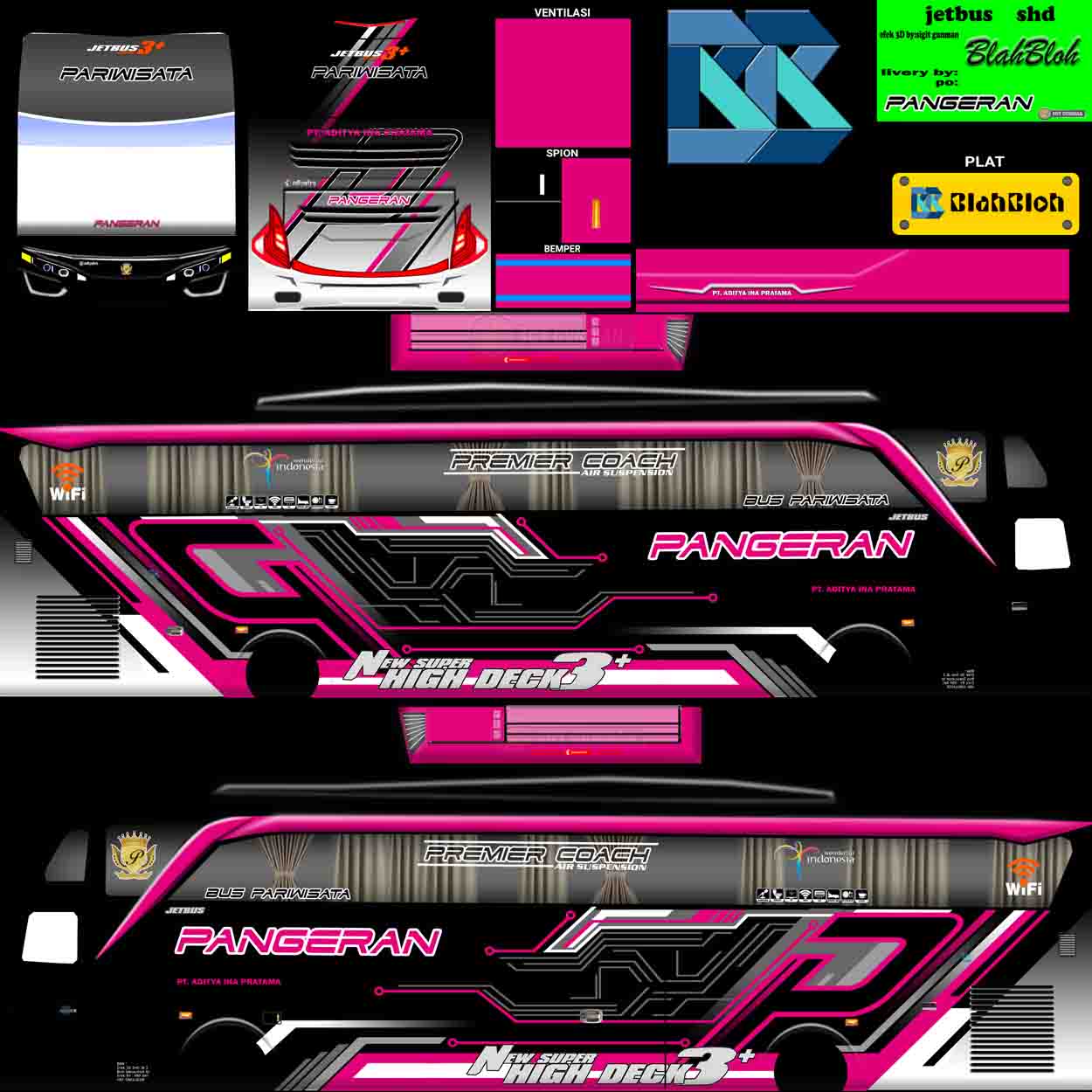 skin bus simulator pangeran