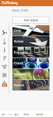 Userinterface of Picmonkey