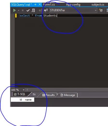 How to create database table in entity framework windows form c#