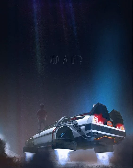 Back to the Future De Lorean by Nicolas Bannister