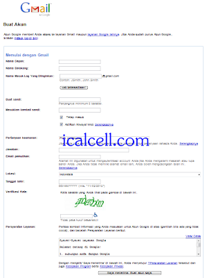 formulir pendaftaran email di gmail