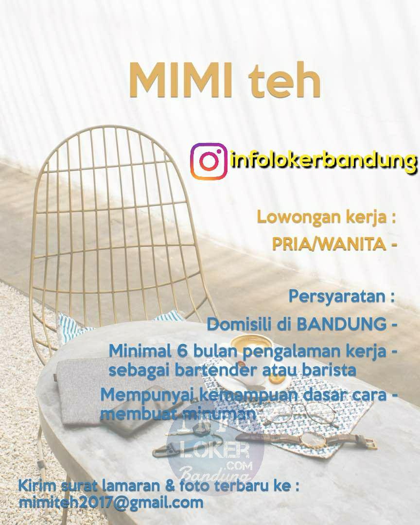 Lowongan Kerja MIMI Teh Bandung November 2017 - Karir Jabar