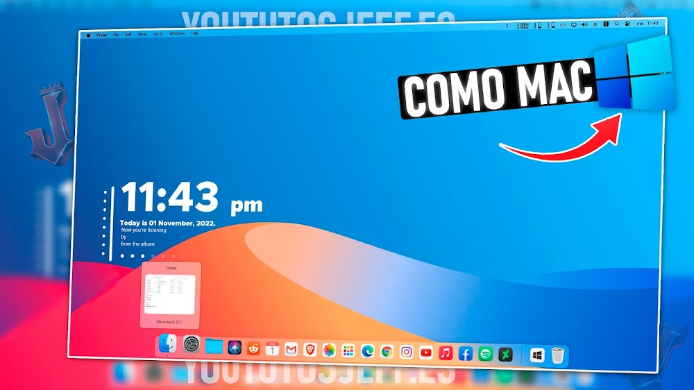 Tener Windows 11 como MacOS