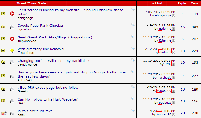 Screenshot of Internet Marketing Forum