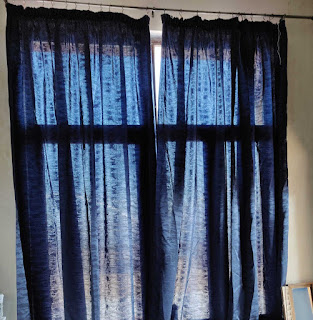 I've hung the bedroom curtains, for once