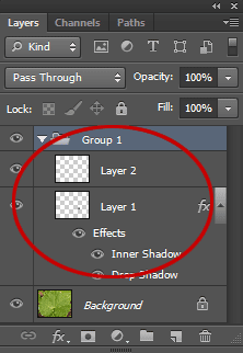 Layer 2 and Layer 1 are now one group.