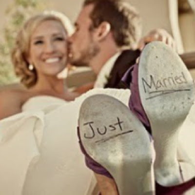 just married zapatos