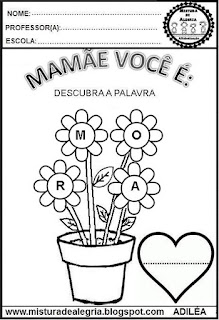 Dia das mães,formação de palavras,cartão