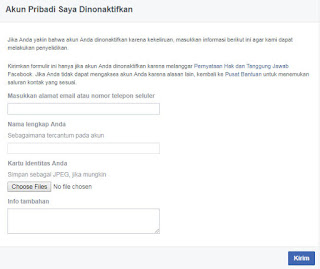 Cara Membuka Akun Facebook Yang Terkunci