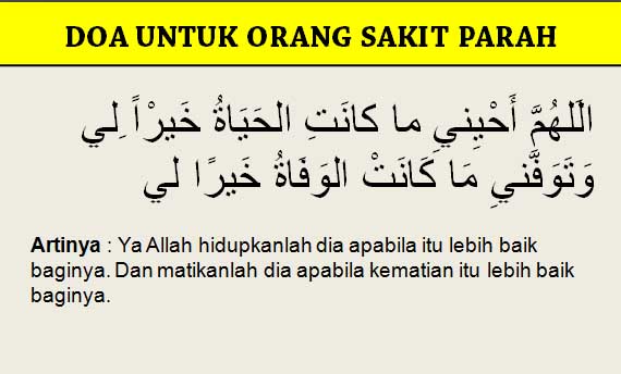 5 Doa Untuk Orang Sakit : Saat Menjenguk, untuk Kesembuhan 