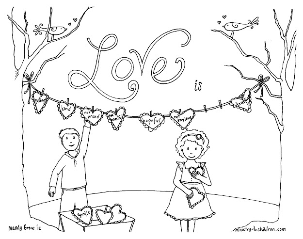  Corinthians  Coloring Page About Love