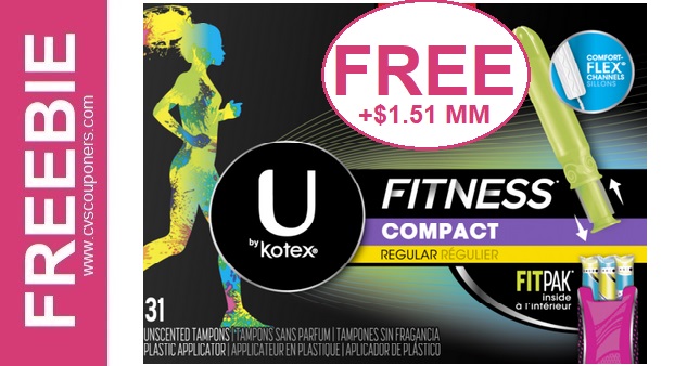 FREE U By Kotex Fitness Tampons at CVS 106-1012