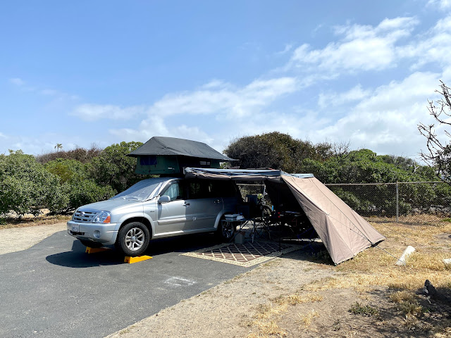 Rooftop tent at Carlsbad State Park