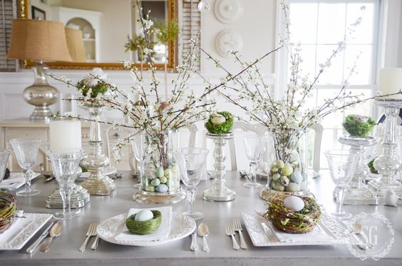 Gorgeous spring and easter tablescape by Stone Gable blog