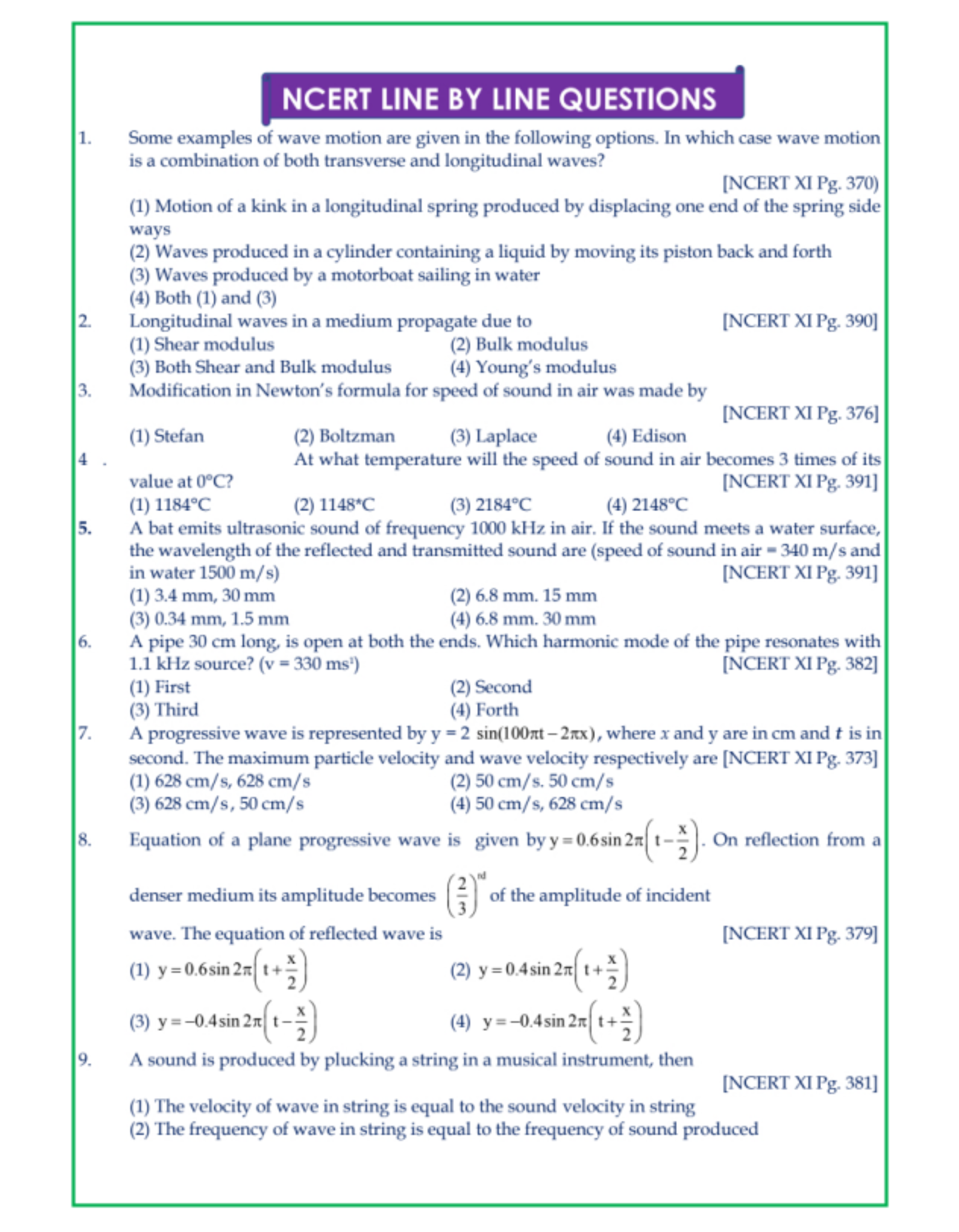ChemContent's NEET Colorful Modules - Physics NCERT Questions