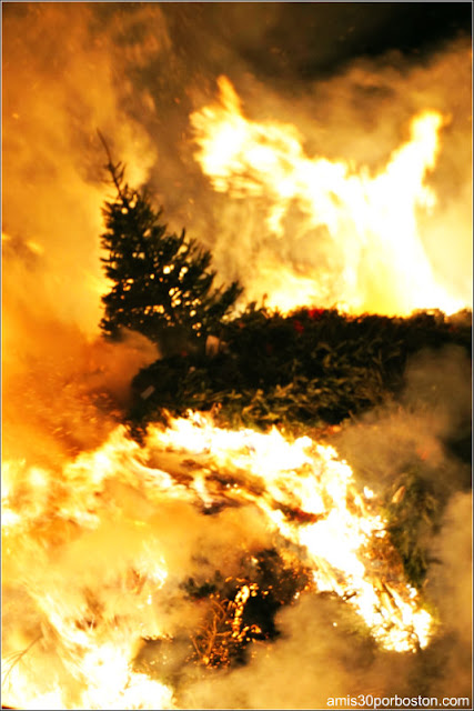 Llamas de la Hoguera en la Old Newbury Bonfire 2018