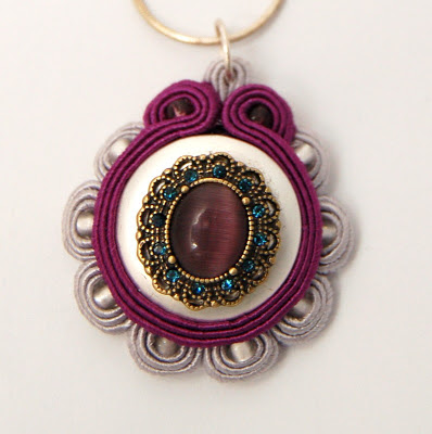 sutasz naszyjnik wisior soutache pendant necklace 25