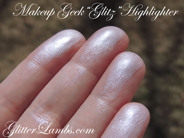 Makeup Geek Glitz Highlighter Review  Makeup Eyeshadow Swatches  by GlitterLambs.com 