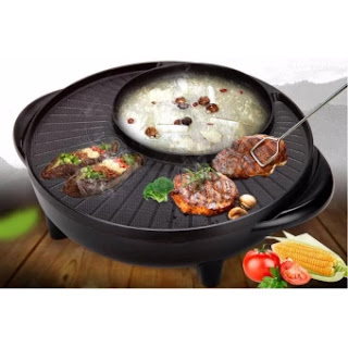 Lazada 12.12 Sales for Korean BBQ Style Grill and Steamboat 2 IN 1 - ROUND