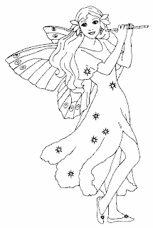 Free printable Fairy dancing coloring page download for free to draw colors