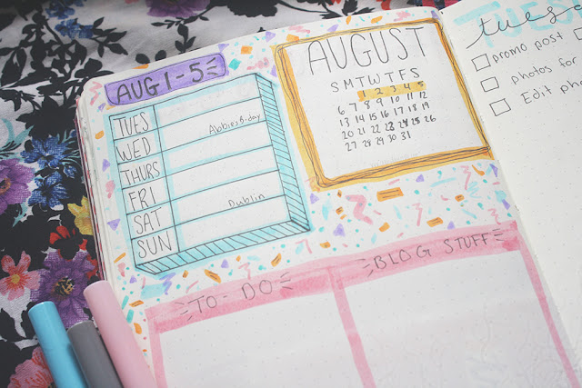 Bullet Journal Set-Up || August 2017