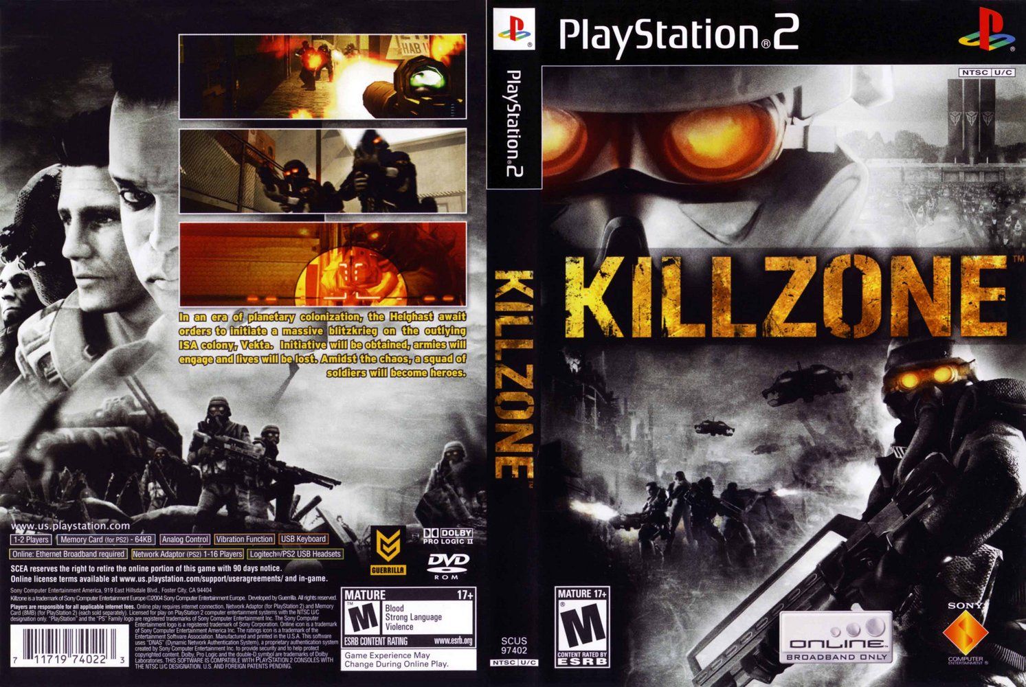 ... | Download de capas para filmes e jogos: Capa Killzone (NTSC) PS2