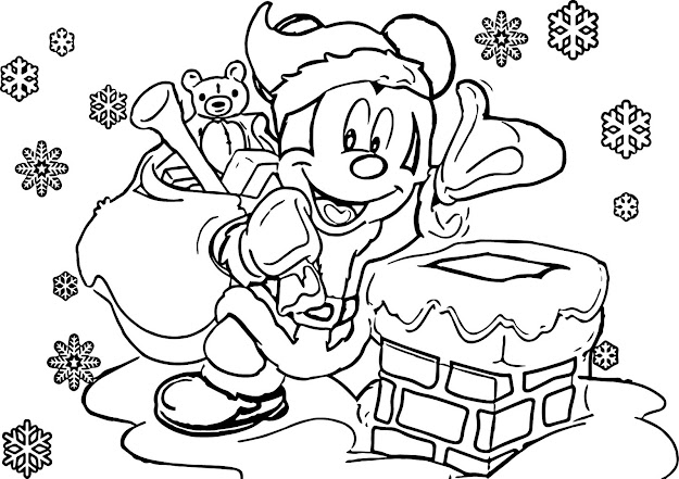 Disney Christmas Coloring Pages 