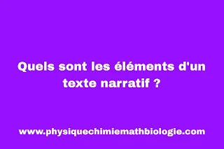 Quels sont les éléments d'un texte narratif ?