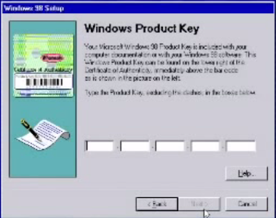 cara instal windows 98