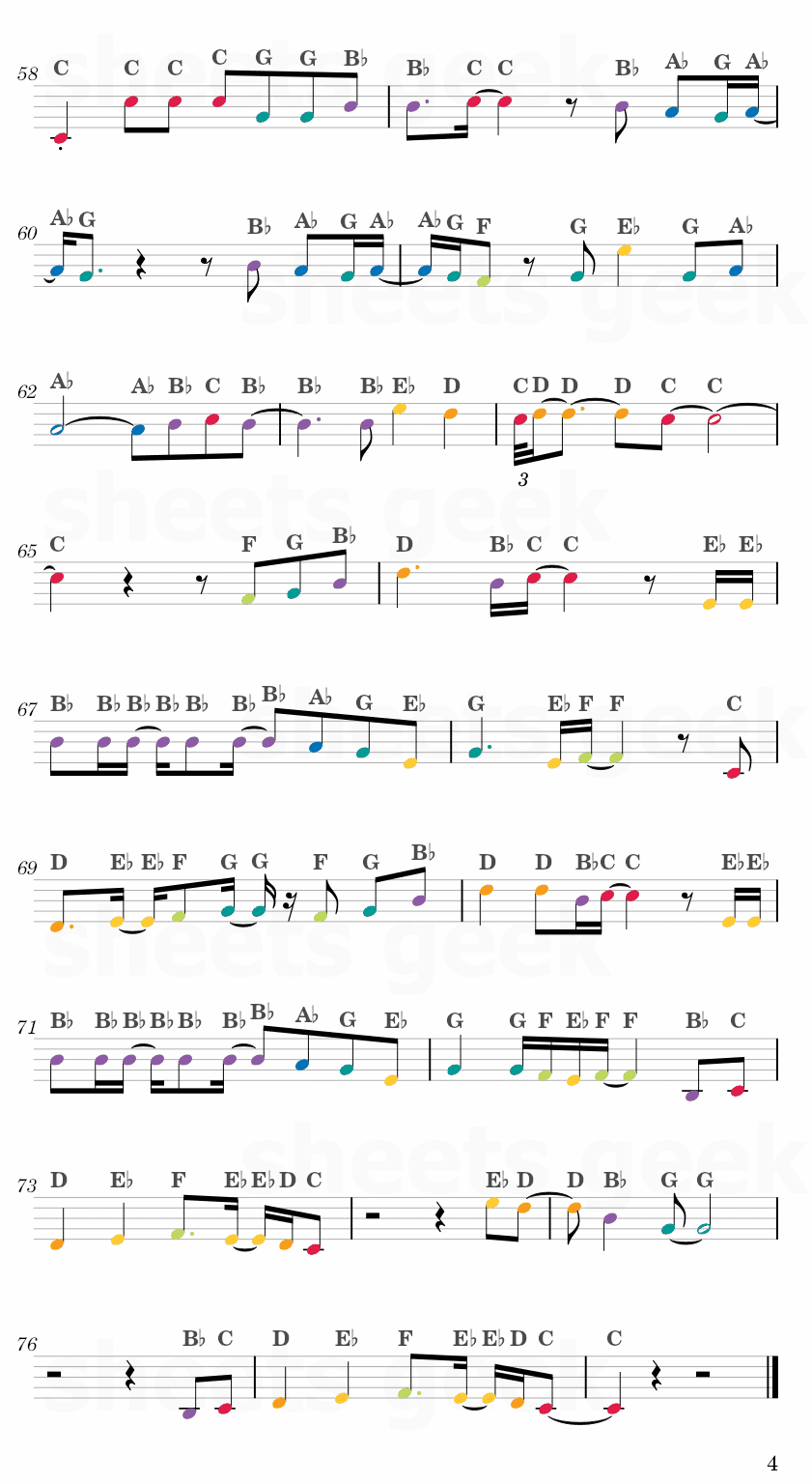 Take Me Home - ATEEZ Easy Sheet Music Free for piano, keyboard, flute, violin, sax, cello page 4