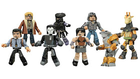 Indie Comic Book Heroes Minimates Series 1 by Diamond Select Toys - Hack/Slash’s Cassie Hack with Revival’s Em Cypress, CHEW’s Tony Chu with John Colby, Valiant Comics’ Ninjak with Shadowman & Battle Beasts’ Ruminant the Giraffe with Spyrnus the Hammerhead Shark
