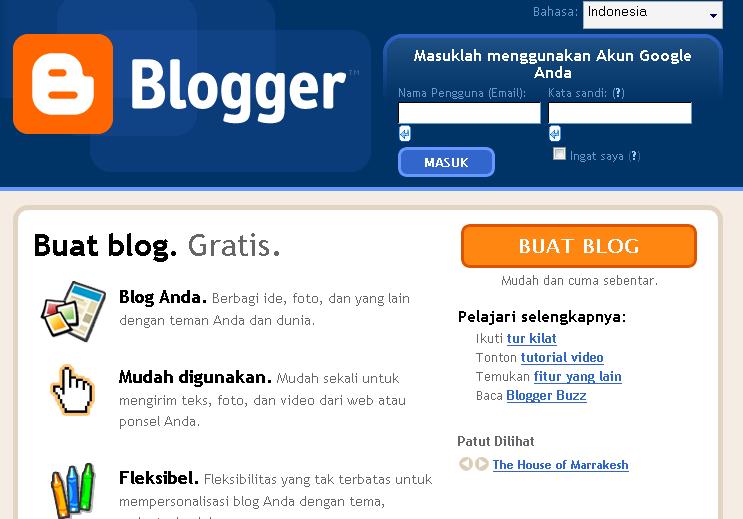  Cara  Membuat  Blog  di Blogger  Pratama Komputer