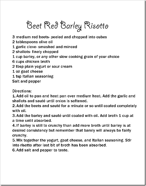 beet risotto recipe