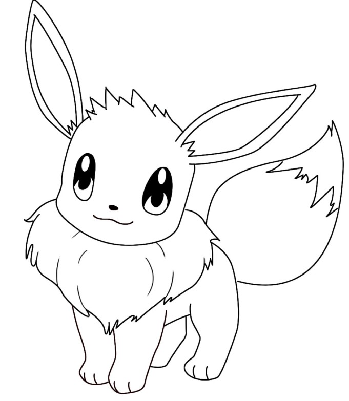 Coloring Sheets For Kids Eevee 6