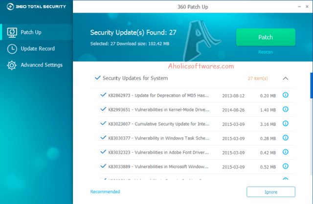 360 Total Security is a free antivirus program that removes and protects against viruses and various computer threats.