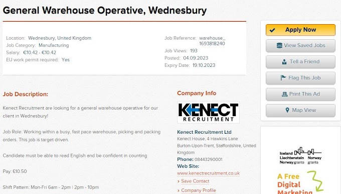 General Warehouse Operative jobs UK